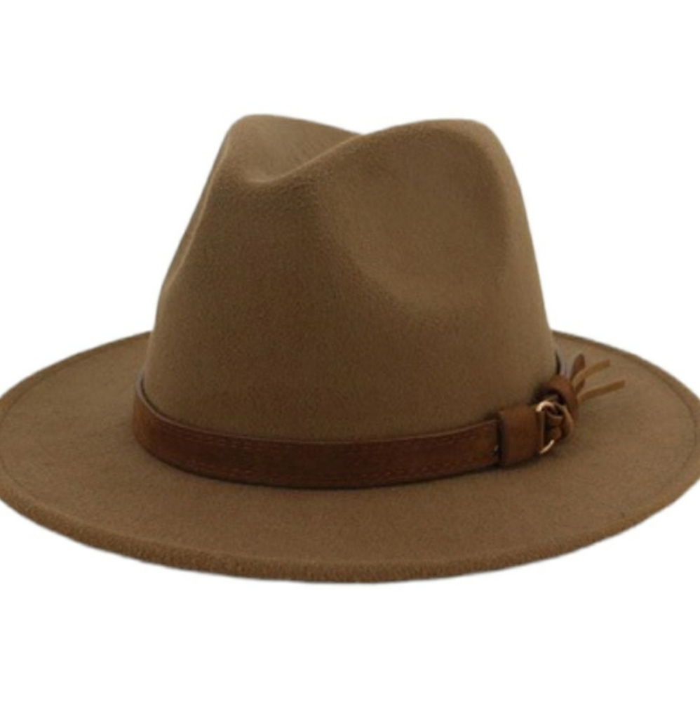 Camel Felt Panama Hat - Fedora Nwot - Picture 2 of 5